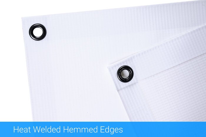 heat welded hemmed edges